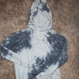 PINK Victoria's Secret Blue Tie-Dye Hoodie